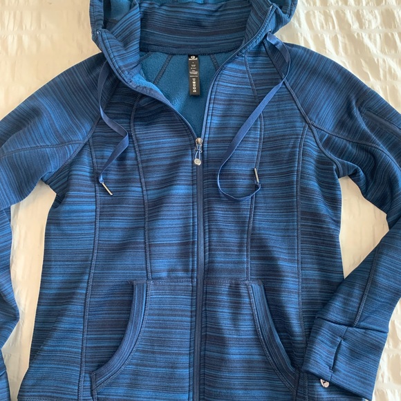 90 Degree By Reflex Blue and Black Zip Up Hoodie - Picture 6 of 16